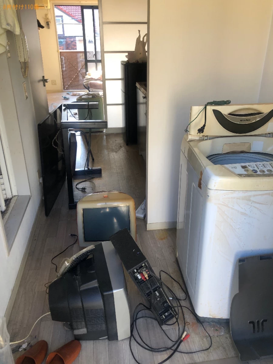 冷蔵庫、テレビ、洗濯機、こたつ、折り畳みベッド、掃除機等の回収