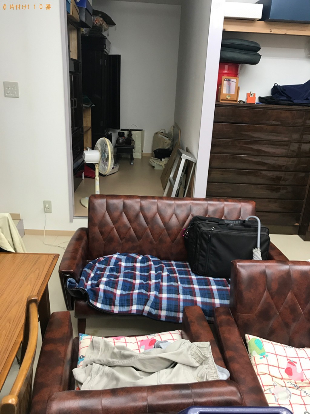 【宮崎市】マットレス付きシングルベッド、テレビ、仏壇等の回収
